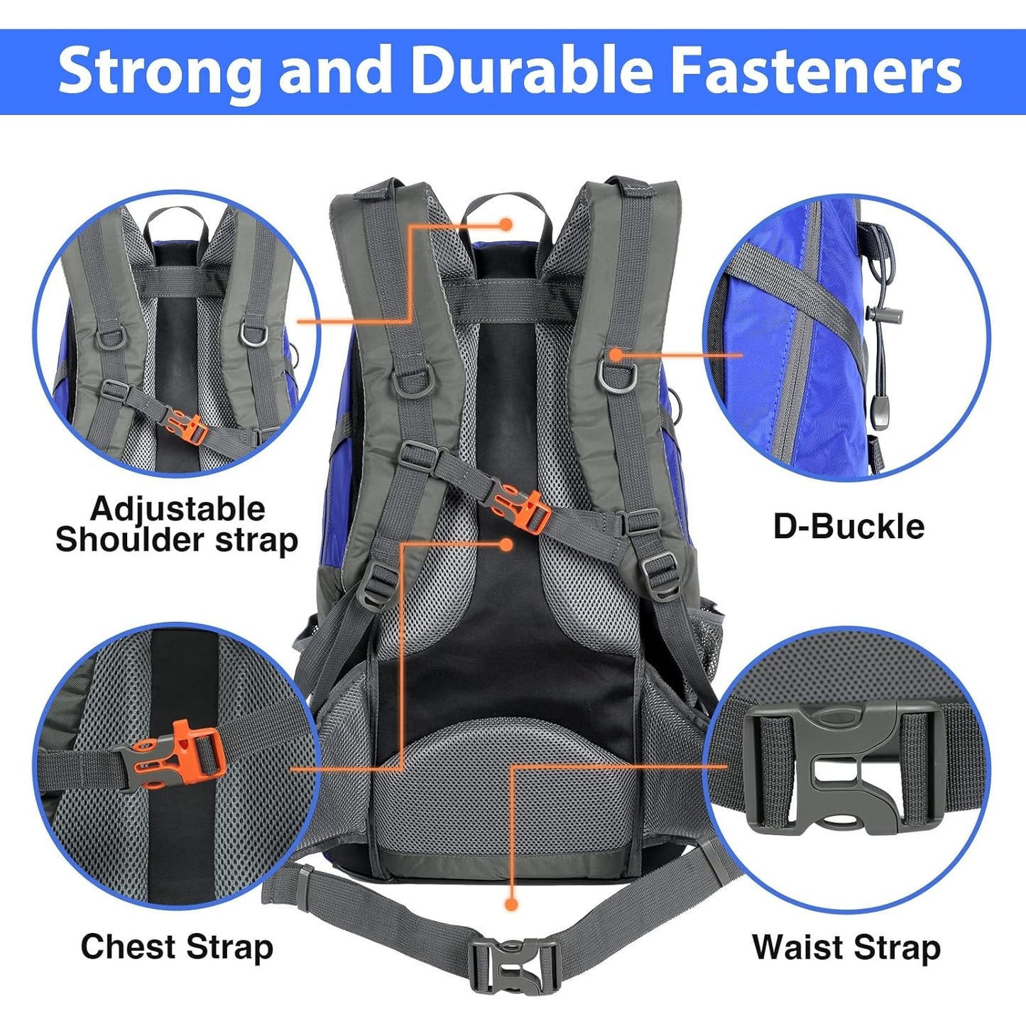 Oreunik - 45L Waterproof Hiking Backpack For Men & Women