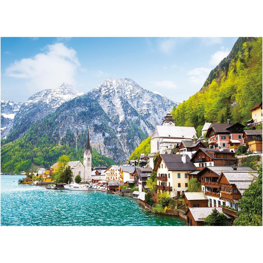 Sitimmger - 1000-Piece Mountain Town Lake Jigsaw Puzzle for Adults