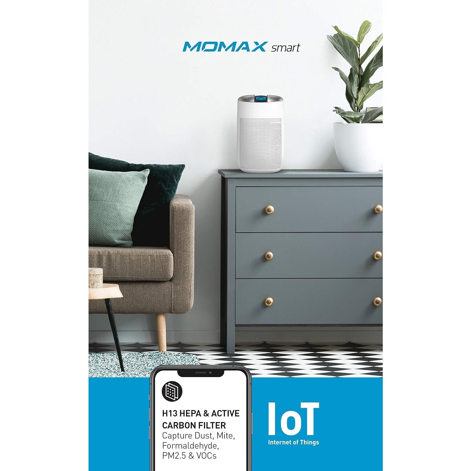 Momax - Ultra Silent Air Purifier & Dehumidifier Model Ap1S