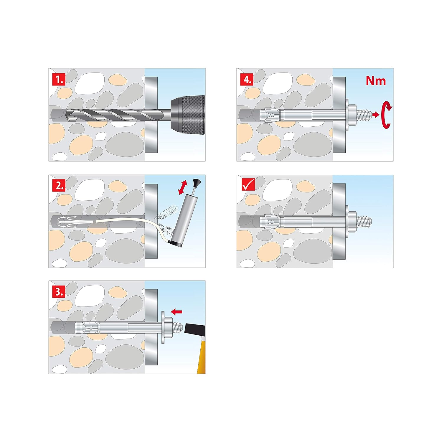 Tox - Bolt Anchor S-Fix Plus M16 X 195 Mm, 10 Pieces