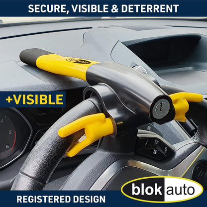 Artago Secure - Blokauto 9595 Steering Wheel Lock, Universal, Rotative, Visible