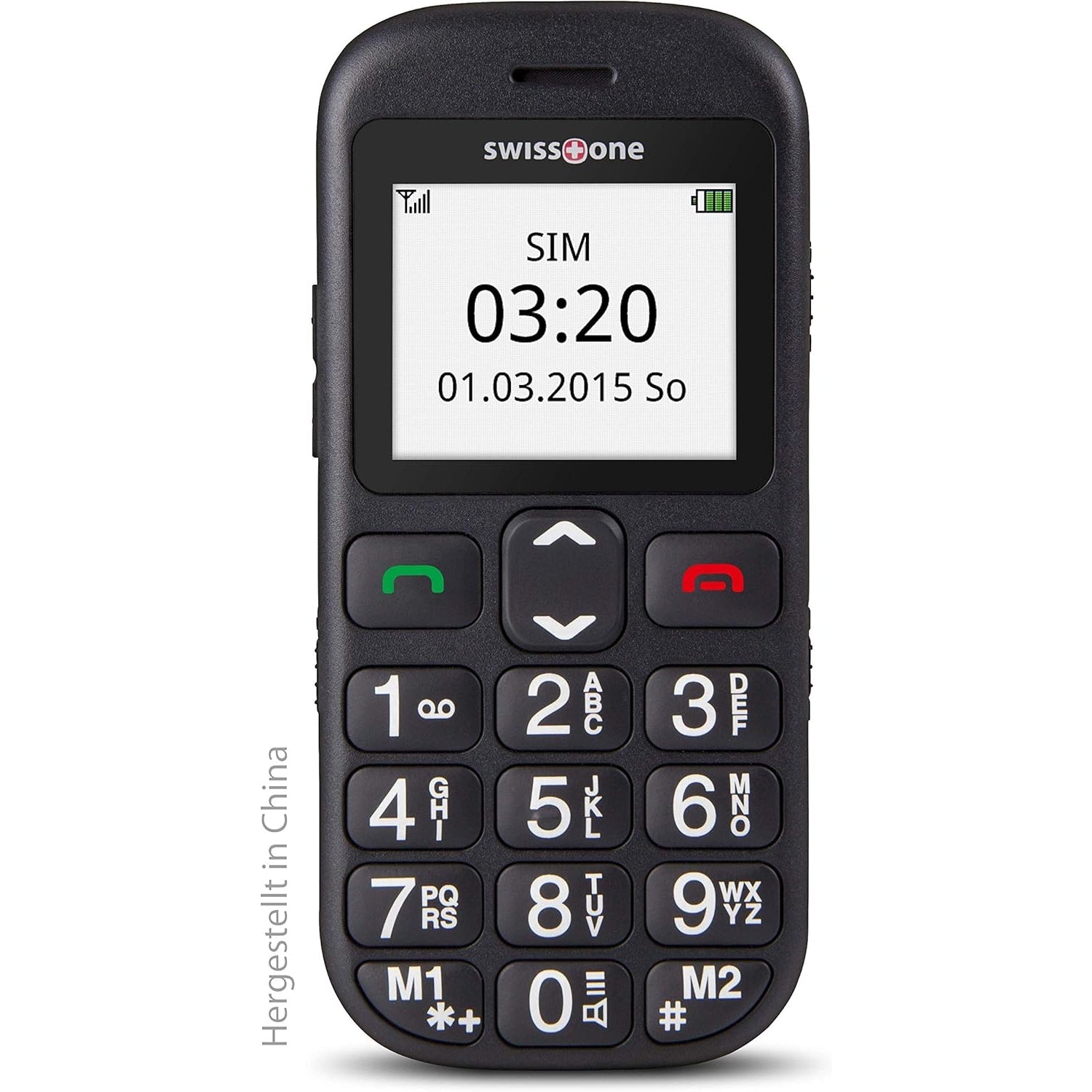 Swisstone - Bbm 320C 1Gb Large Color Screen Mobile Phone - Black