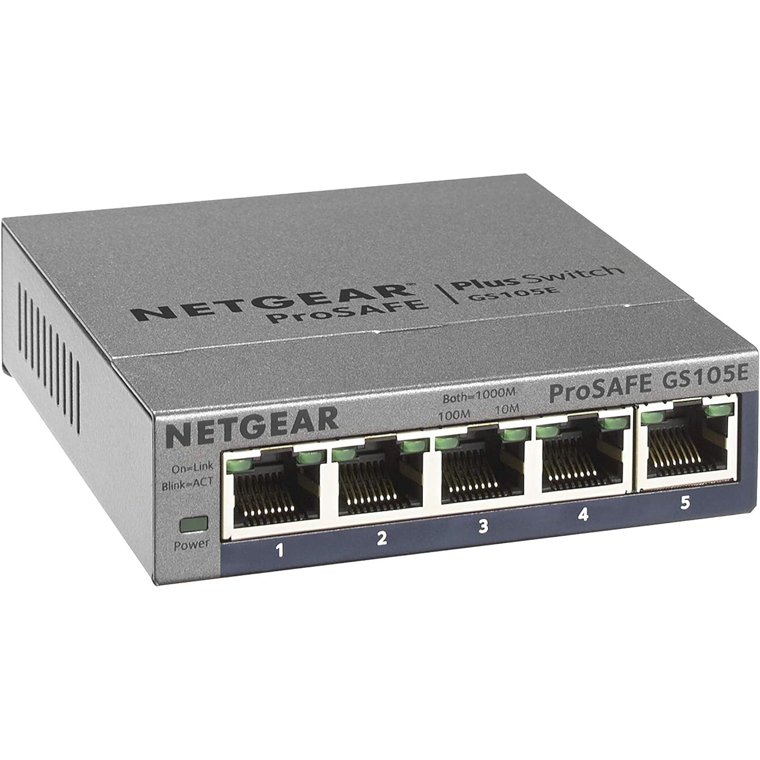 Netgear - 5-Port Gigabit Ethernet Plus Switch (Gs105Ev2)