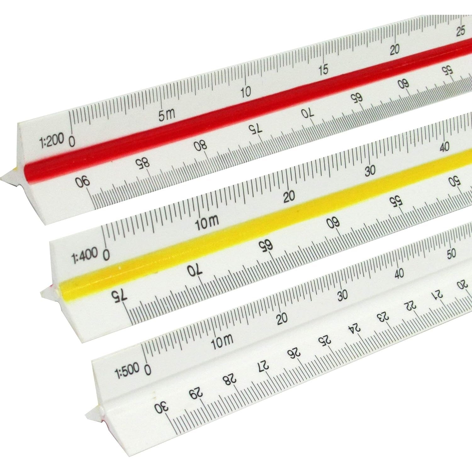 Yosogo Writing Instrument - 30Cm Triangular Engineering Scale Ruler 1:100, 1:200, 1:250