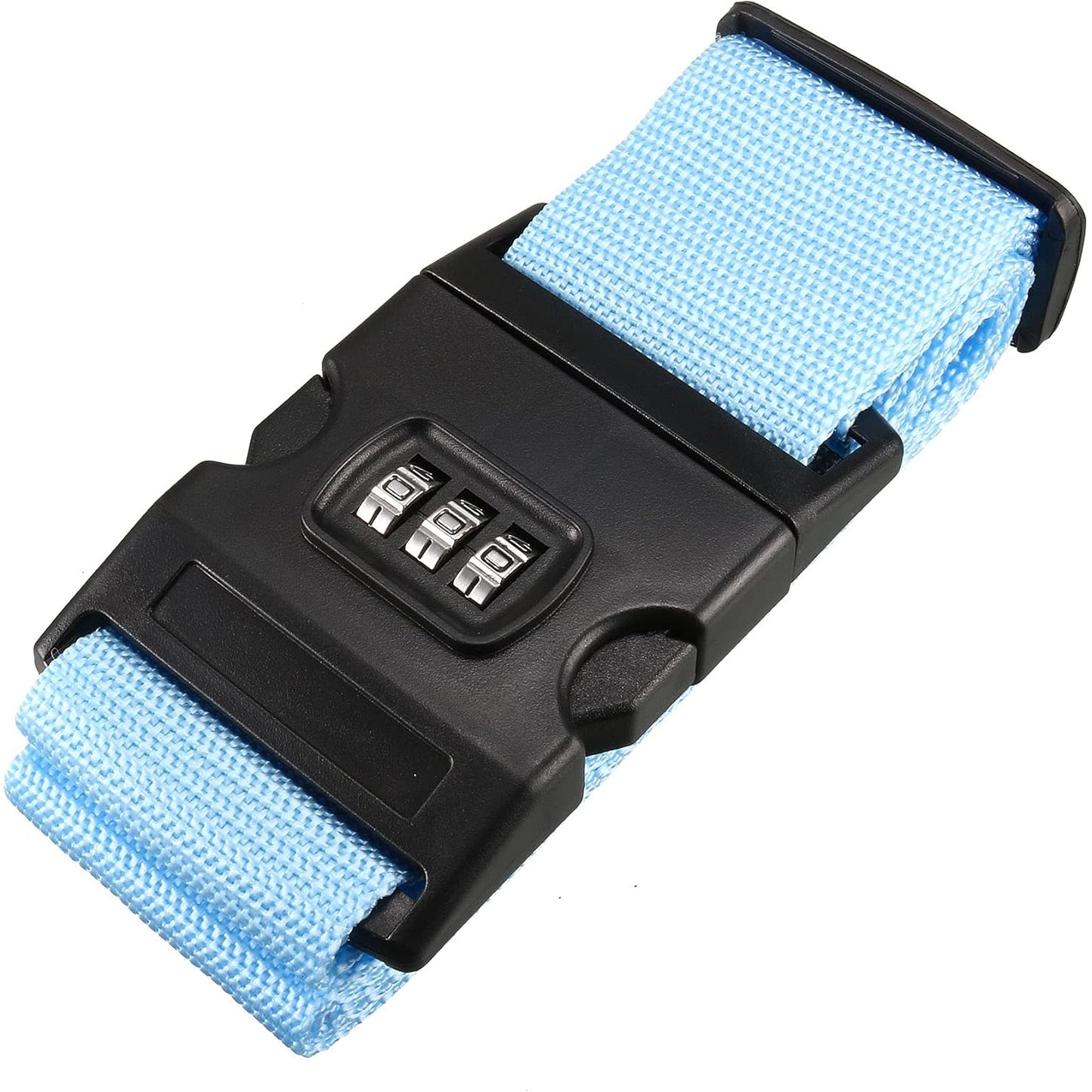 Sourcing Map - Sky Blue Luggage Straps With Buckle Lock 2m x 5cm