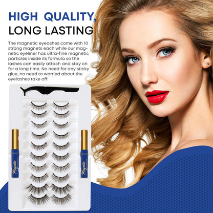 Shanghai Delight&Crown Co.,Ltd. - 10 Pairs 3D 6D Magnetic Eyelashes Kit With Eyeliner