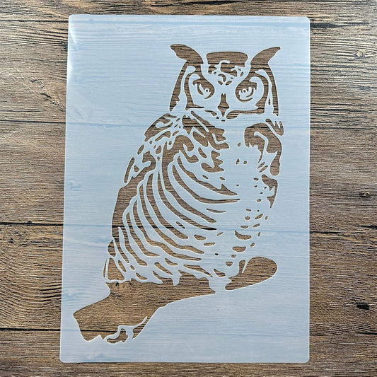 Langxiangart - A4 Owl Reusable Stencils for Painting on Wood and Crafts