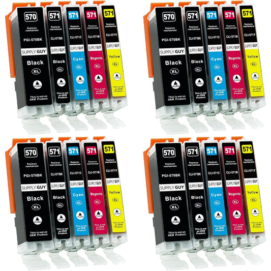 Supplyguy - 20 Ink Cartridges for Canon Pixma MG & TS Series