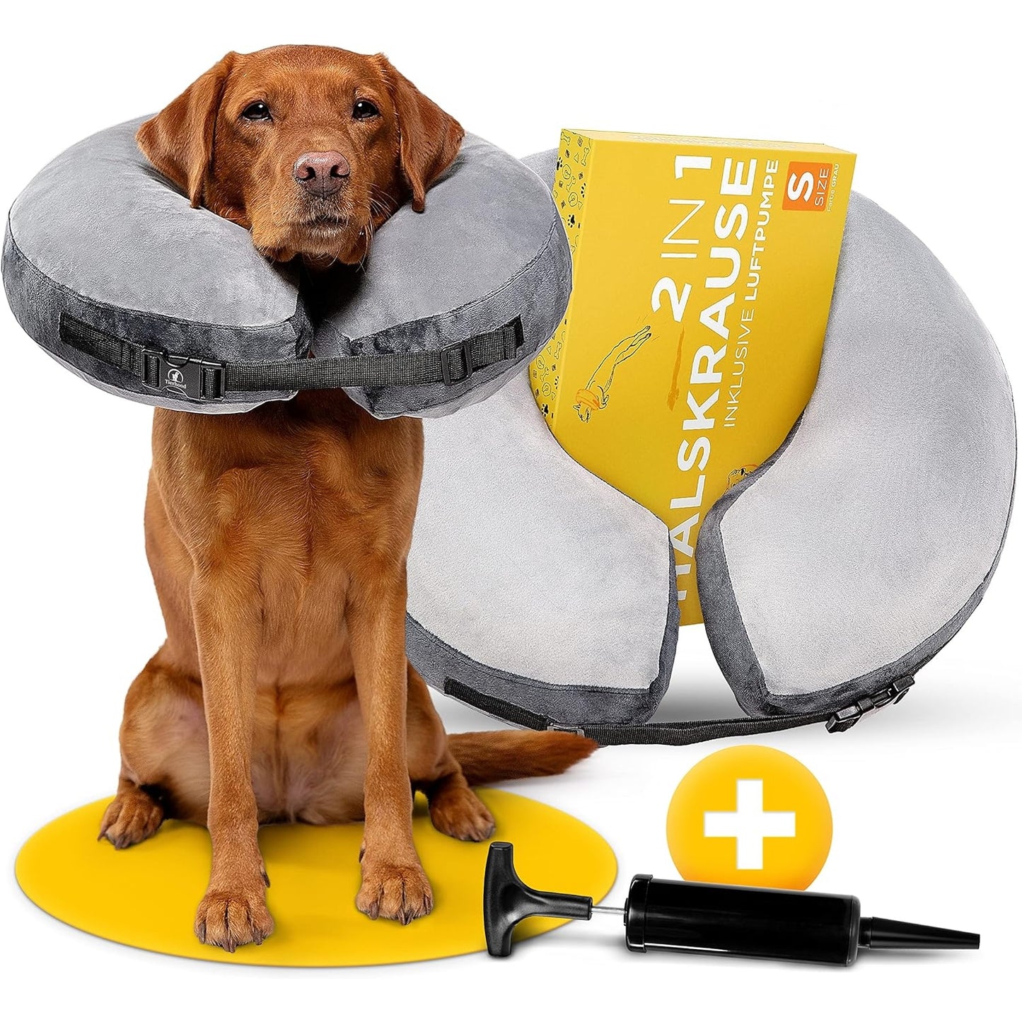 Tierhood - Inflatable Protective Collar for Dogs & Cats (M)