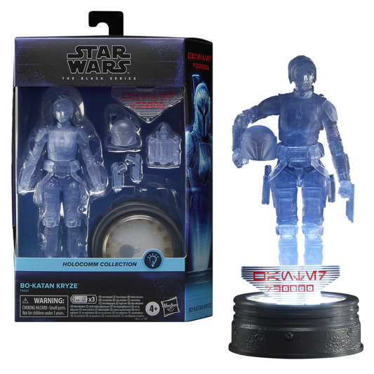 Explore the Star Wars galaxy with the 15cm Bo-Katan Kryze Black Series Figure. This hologram version features premium detail, articulation, and a light-up display holopuck.