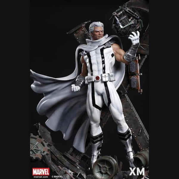 Explore the exclusive Marvel Now! Magneto White Version by XM Studios. Hand-painted 1:4 scale masterpiece, with 3 unique portraits.