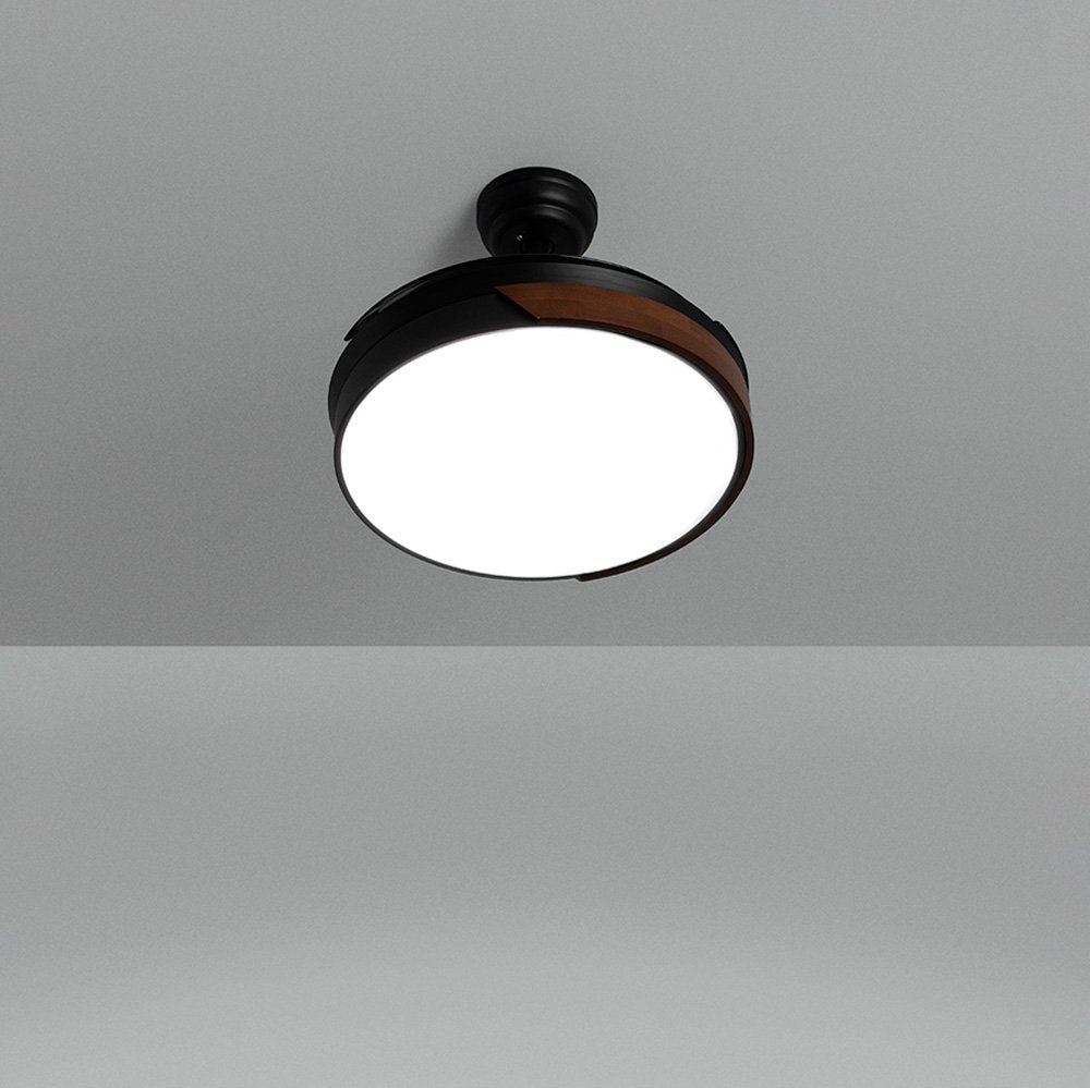 CREATE - Windclear Ceiling Fan with Lighting Black and Dark Wood 40 W Diameter 108 cm