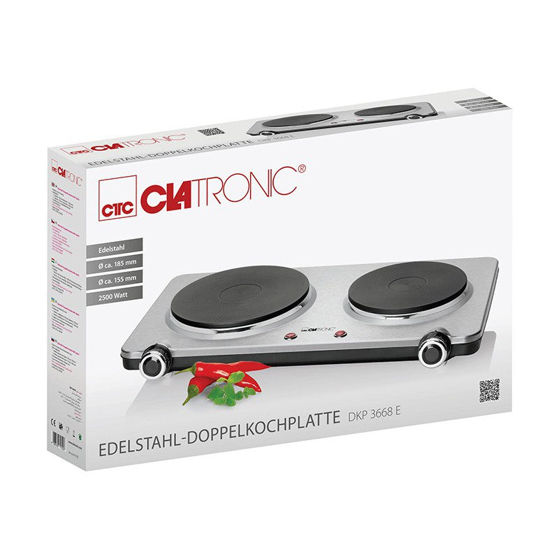 Clatronic - Stainless Steel Double Hotplate