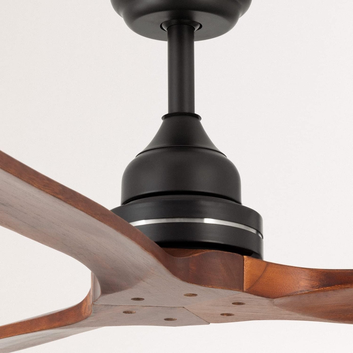 Create - Windwood / Black Ac Motor Ceiling Fan With Dark Wood Blades / Quiet