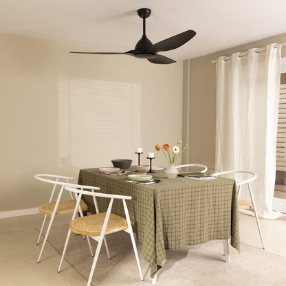 Create - Upwind Sail/ Xl Ceiling Fan Black With Remote Control / 90 W / Quiet