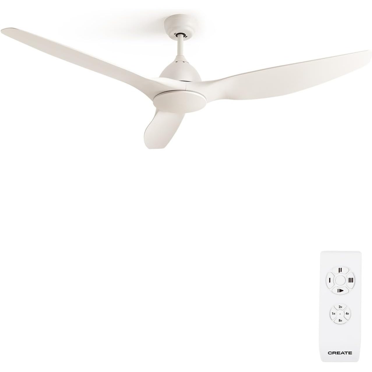 Create - Upwind Sail/ Xl Ceiling Fan White With Remote Control / 90 W / Quiet