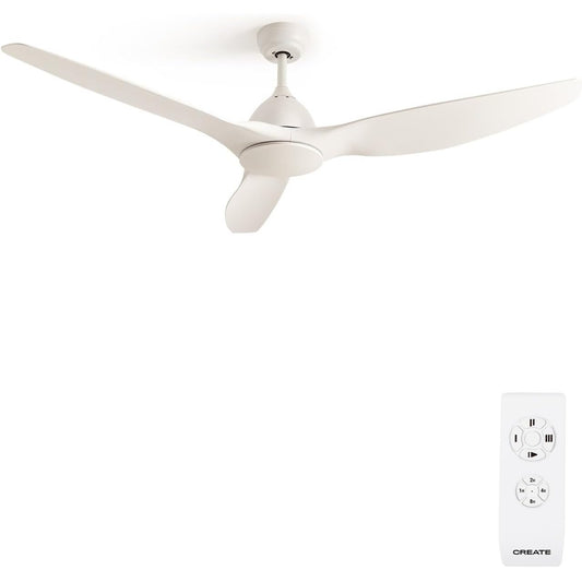 Create - Upwind Sail/ Xl Ceiling Fan White With Remote Control / 90 W / Quiet