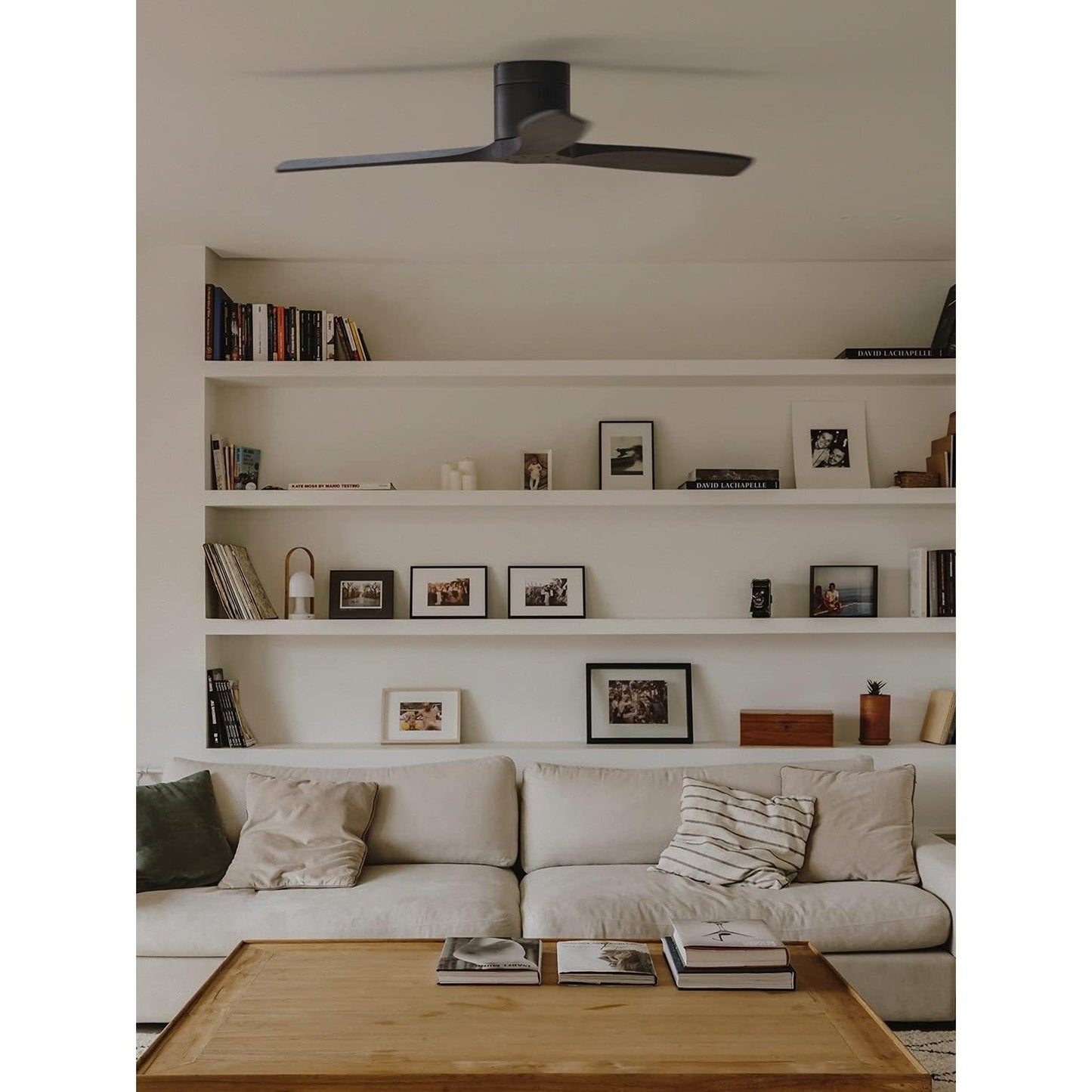 Create - Windcalm Ceiling Fan / All Black With Remote Control / Summer And Winter Operations