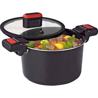 Maxxmee - Energy Saving Pot Aluminum 5.8l Black/red