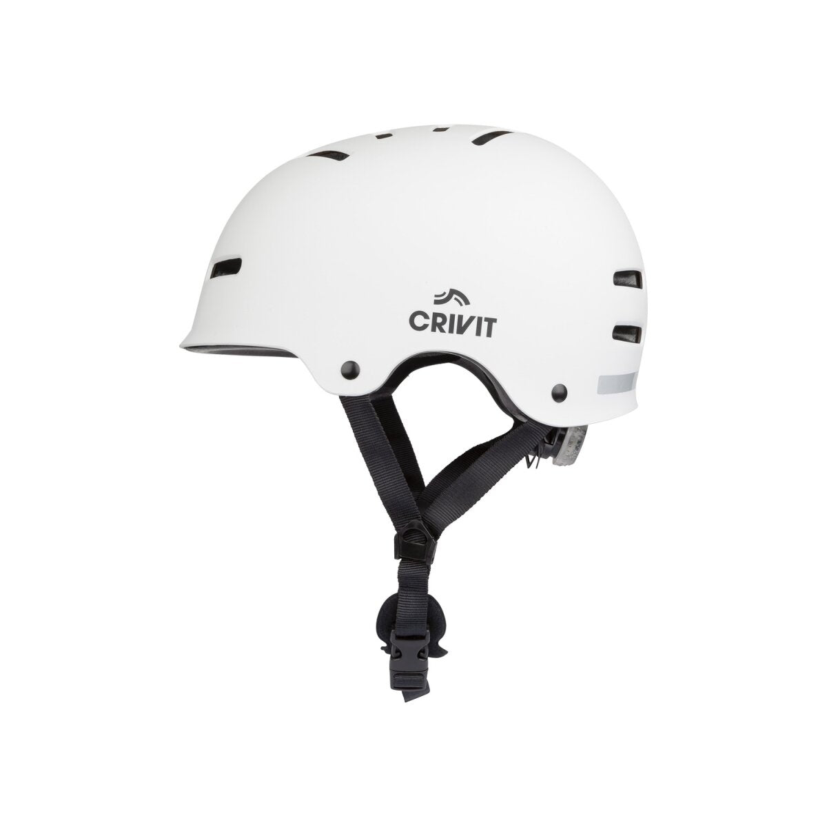 Crivit - Adult Bike Helmet With Light (52-57cm)