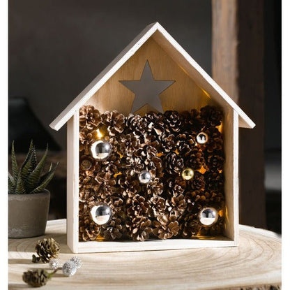 Livarno - Wooden Led Decoration ( House )