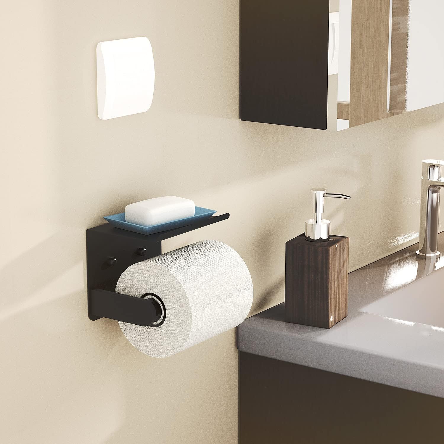 Vehhe - Toilet Paper Holder With Shelf