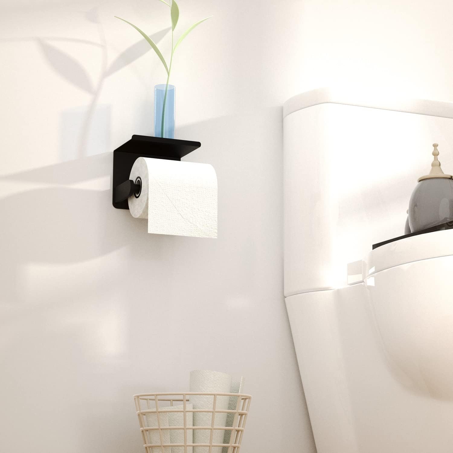 Vehhe - Toilet Paper Holder With Shelf