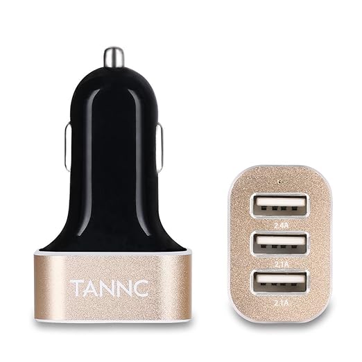 Tannc - Car Charger (3-port/6. 6a) Black