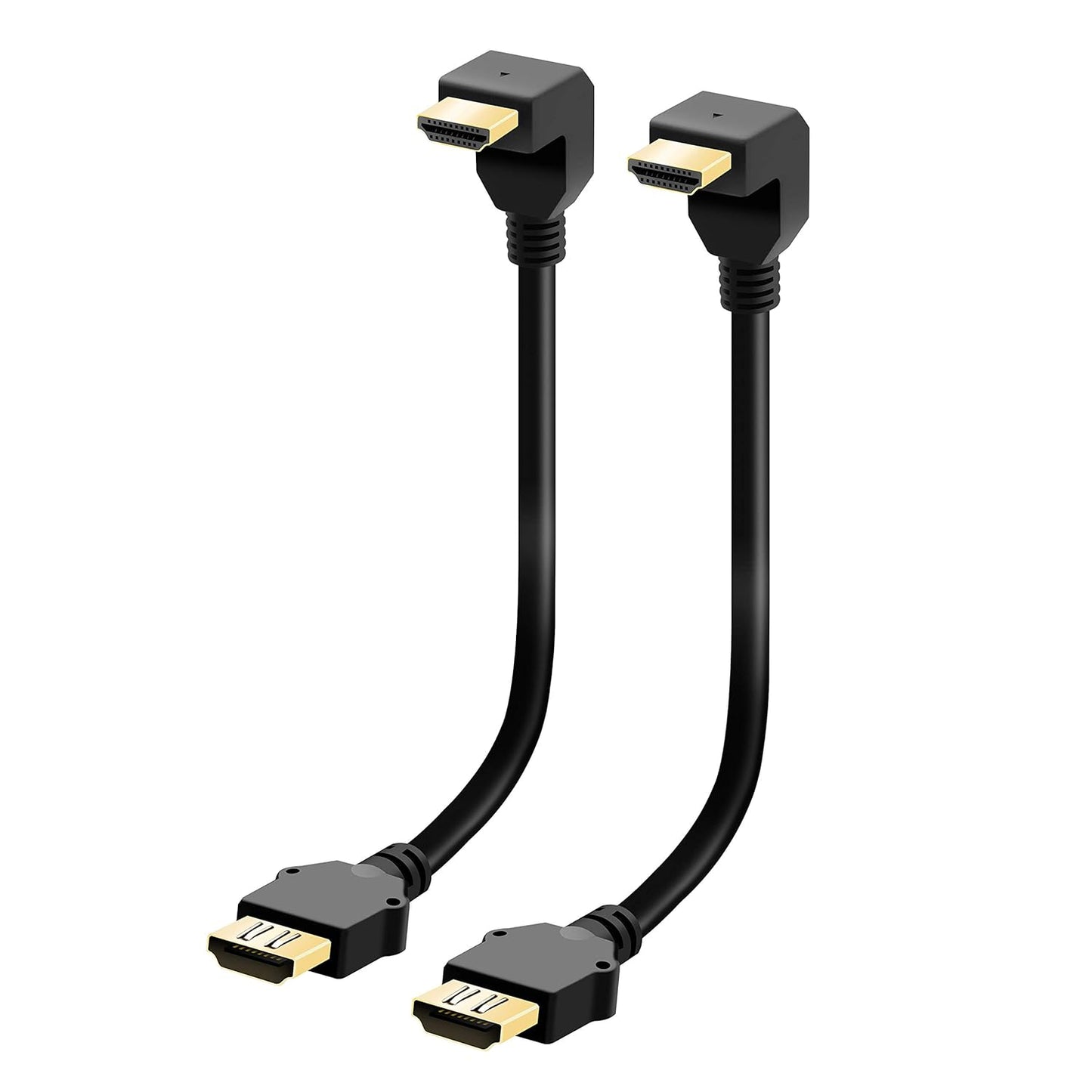 Ezdiyfab - 2 Pack Hdmi Male To Female Right Angle Adapter